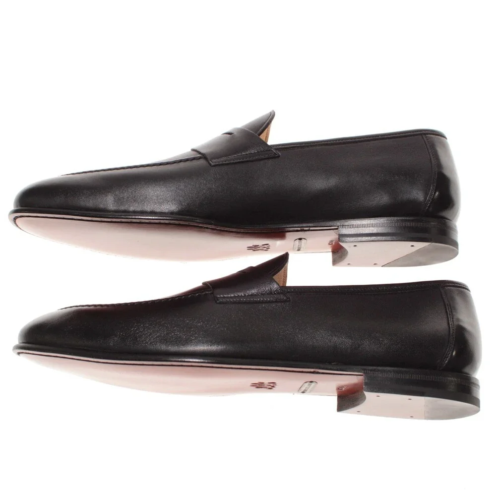 Mezlan NWB Pompei Slip On Penny Loafers Size 10 US in Black Leather
